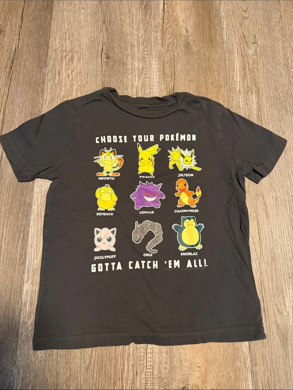 Old Navy Black Kids Pokémon Tee with Multicolor Character Graphics